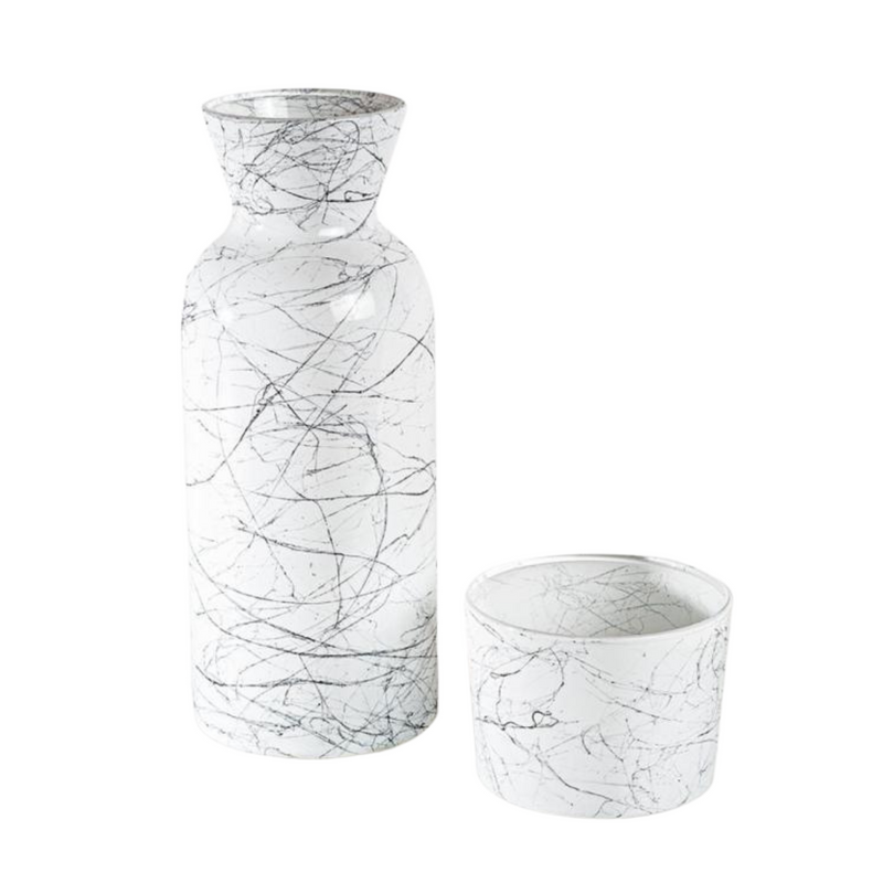 Marble Marmoroptik  Glaskaraffe Set