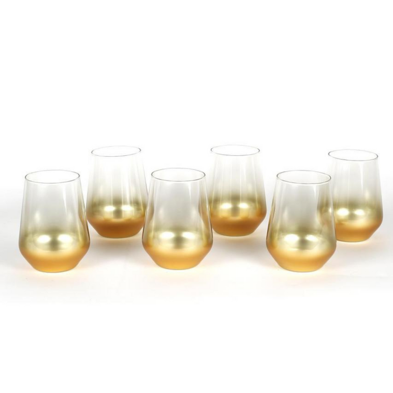 Glow Gold  Wassergläser 6er Set