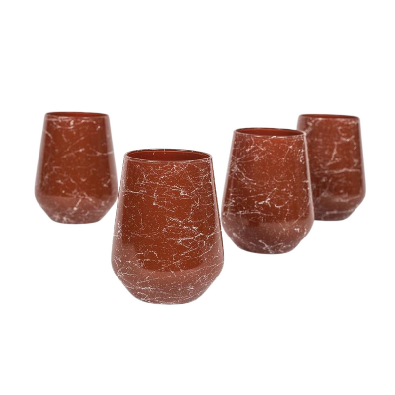 Marble Red  Wassergläser 4er Set