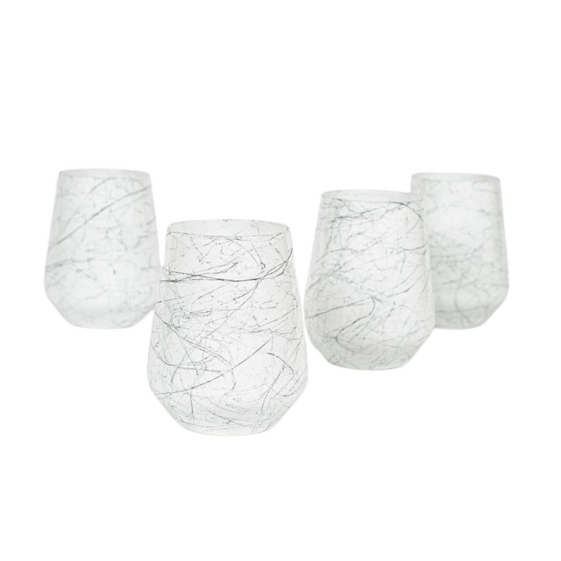 Marble White Wassergläser 4er Set