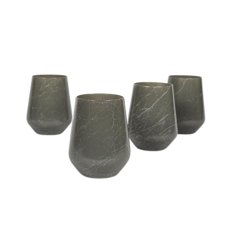 Marble Gray Wassergläser 4er Set